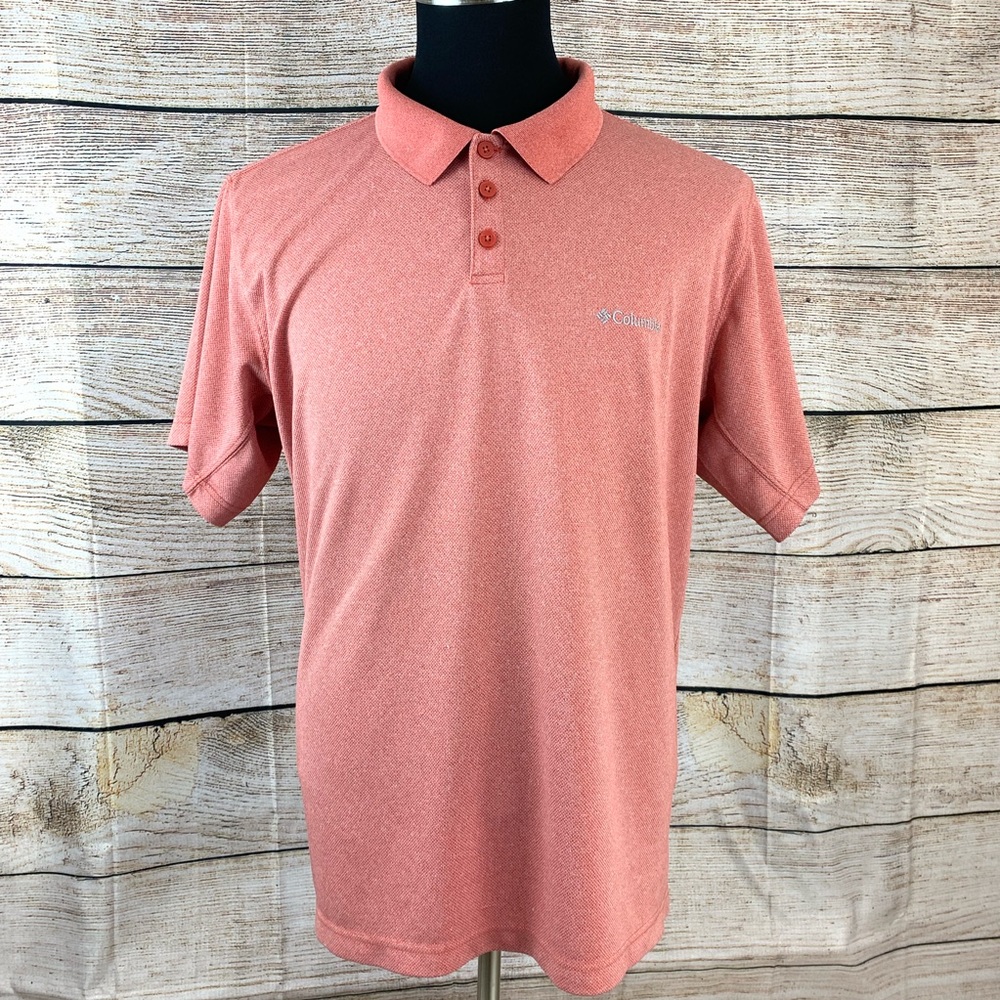 Columbia 2XL pink polyester polo
